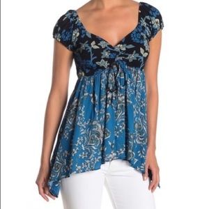 NWT FREE PEOPLE La Bamba Babydoll Top
